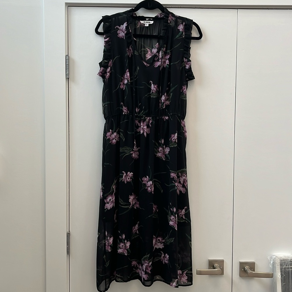 BB Dakota Women’s Black Sarah High Neck Floral Dress Size L